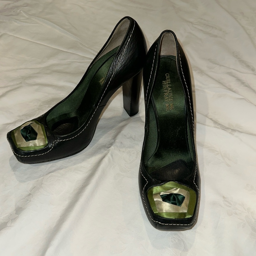 guillaume hinfray green heels